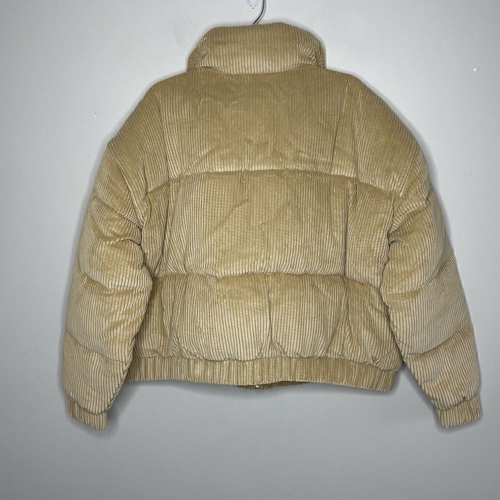 ABERCROMBIE & FITCH Womens Ultra Mini Puffer Jacket NEW Light Brown Corduroy XL - Picture 6 of 11
